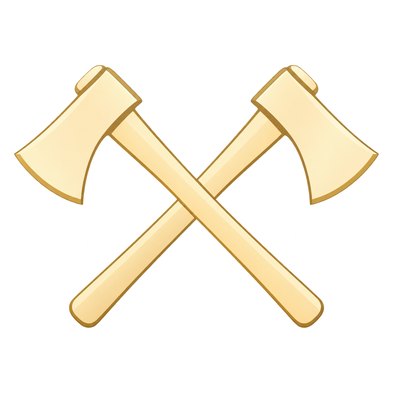 gold crossed hatchets icon